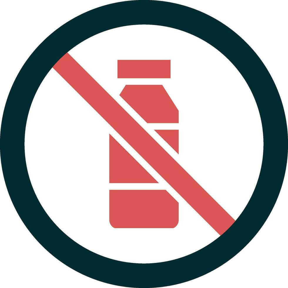 No botella vector icono