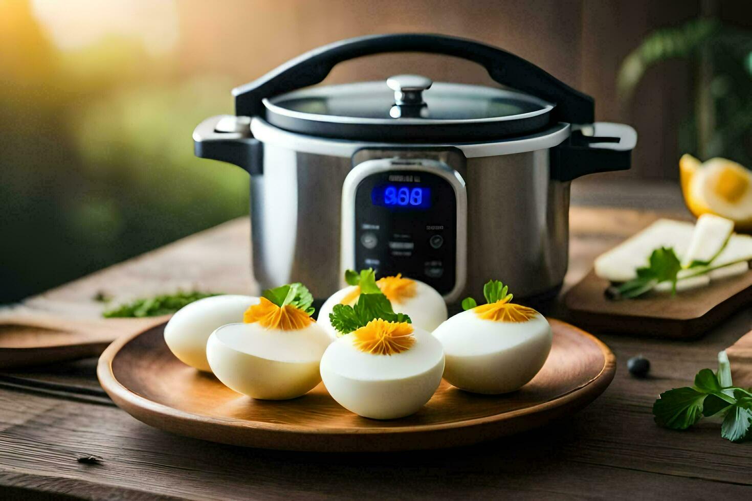 instant pot egg cooker with eggs. AIGenerated 32578668 Stock Photo at Vecteezy