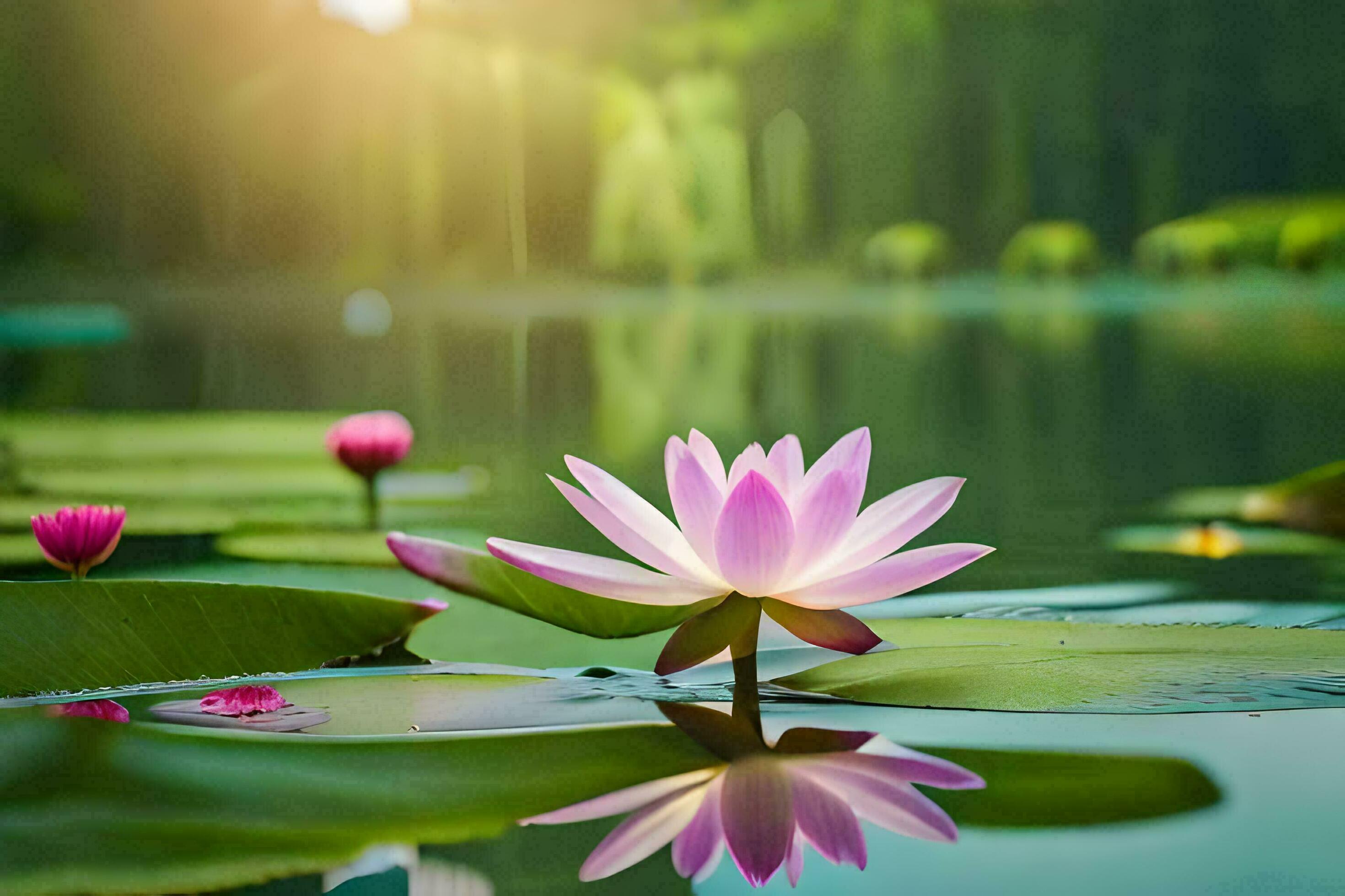 The Lotus Flower Is A Symbol Of Peace And Harmony AI Generated the-lotus-flower-is-a-symbol-of-peace-and-harmony-ai-generated