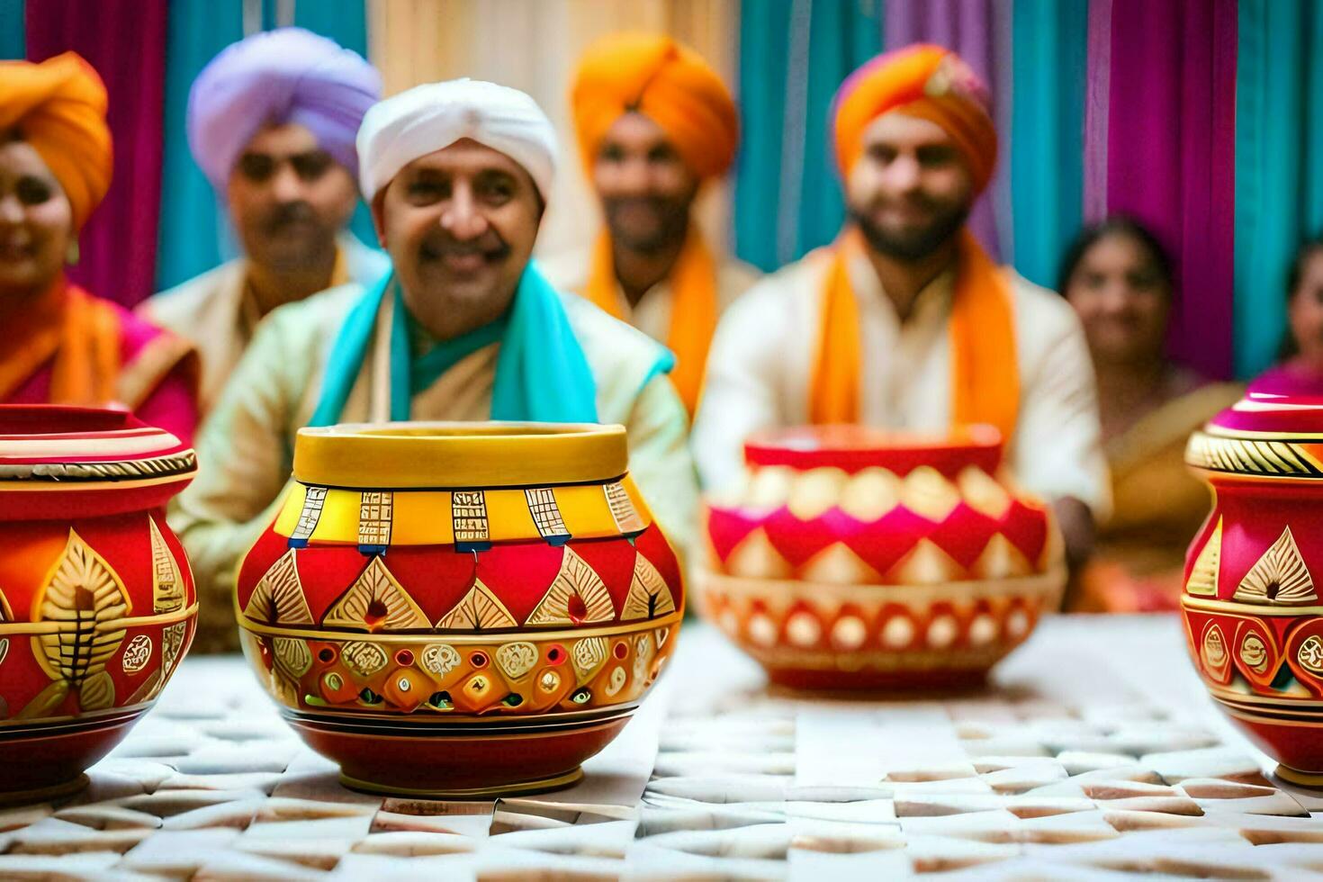 indio Boda fotografía en Londres. generado por ai foto