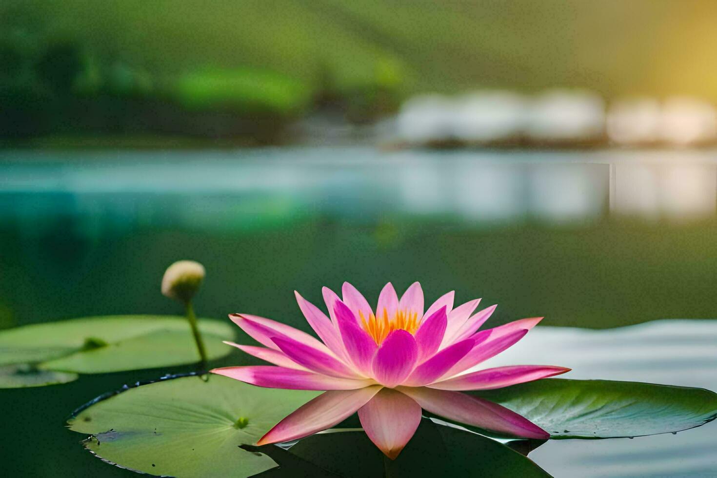 the lotus flower is a symbol of peace and harmony. AIGenerated