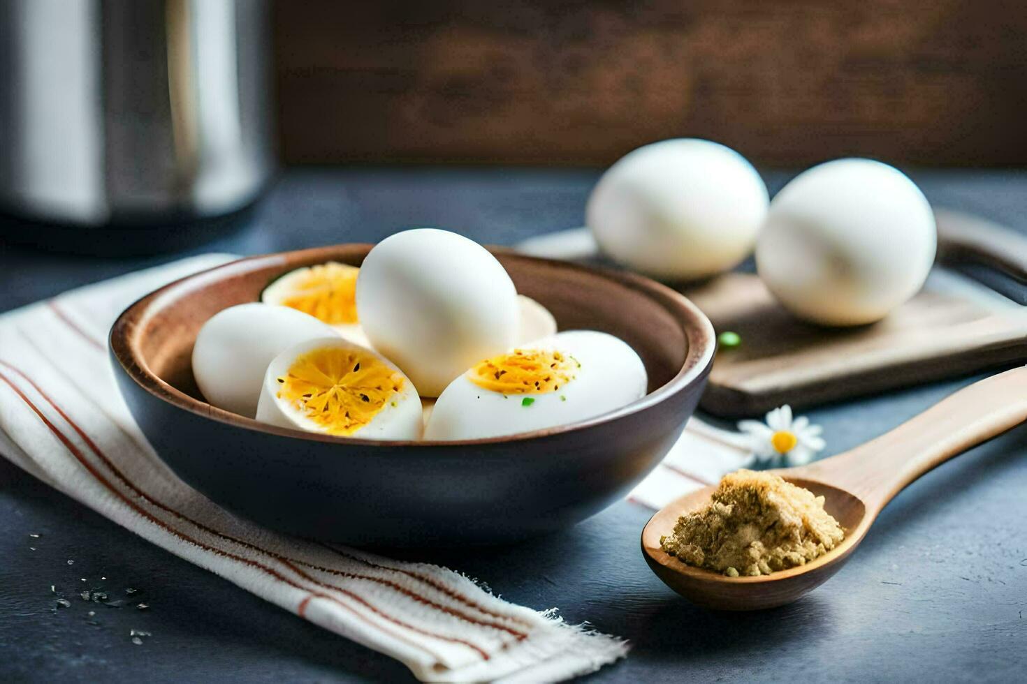 how to make hard boiled eggs in the microwave. AI-Generated photo