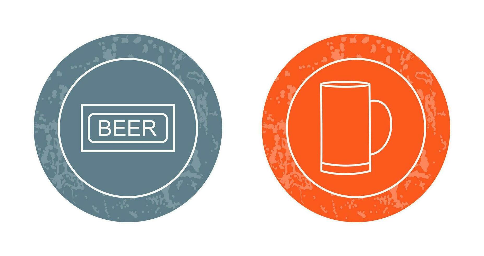 cerveza firmar y cerveza jarra icono vector