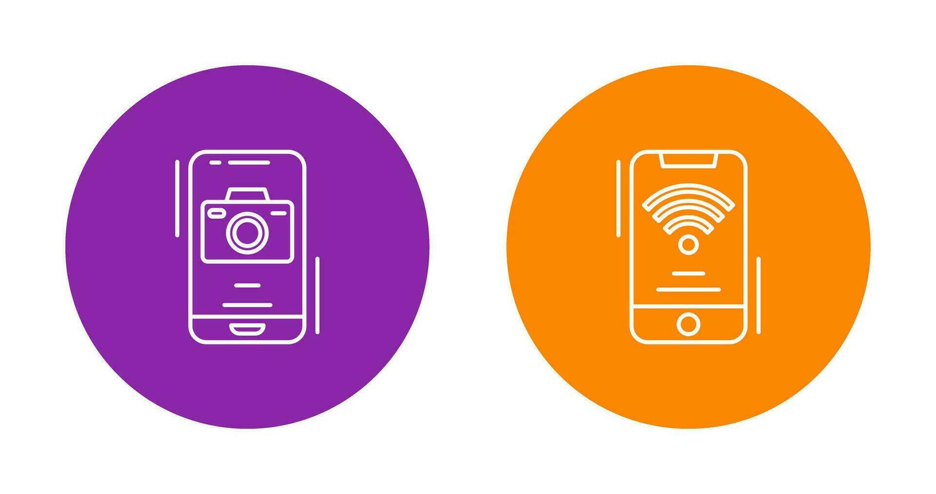 Camera and Wifi Signal Icon vector