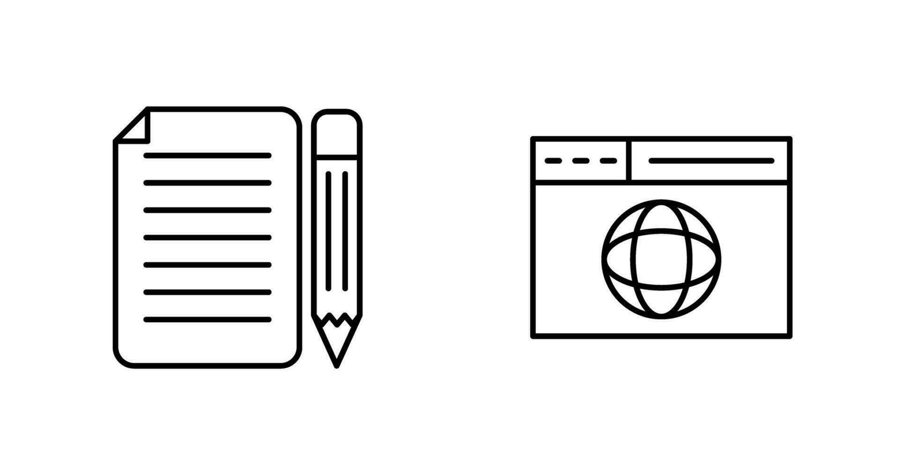 page and web page Icon vector