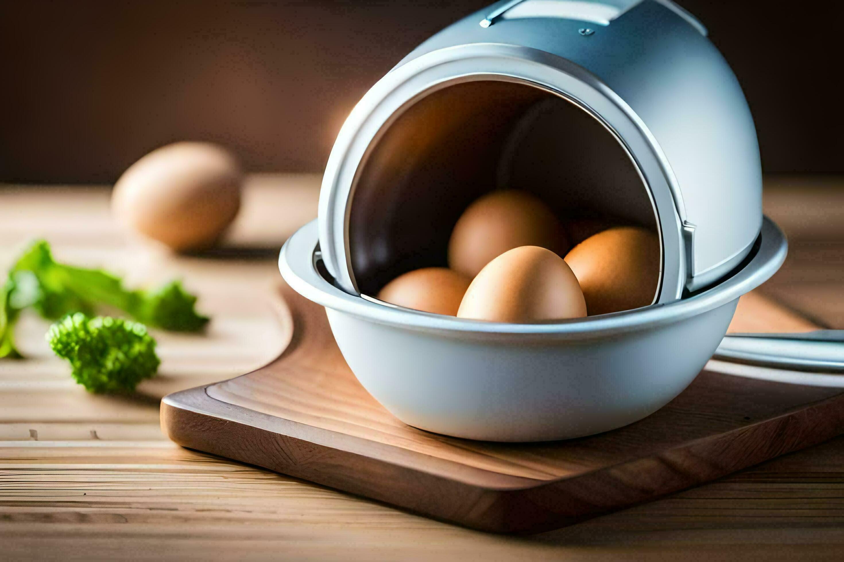 an egg cooker with eggs in it. AIGenerated 32586008 Stock Photo at