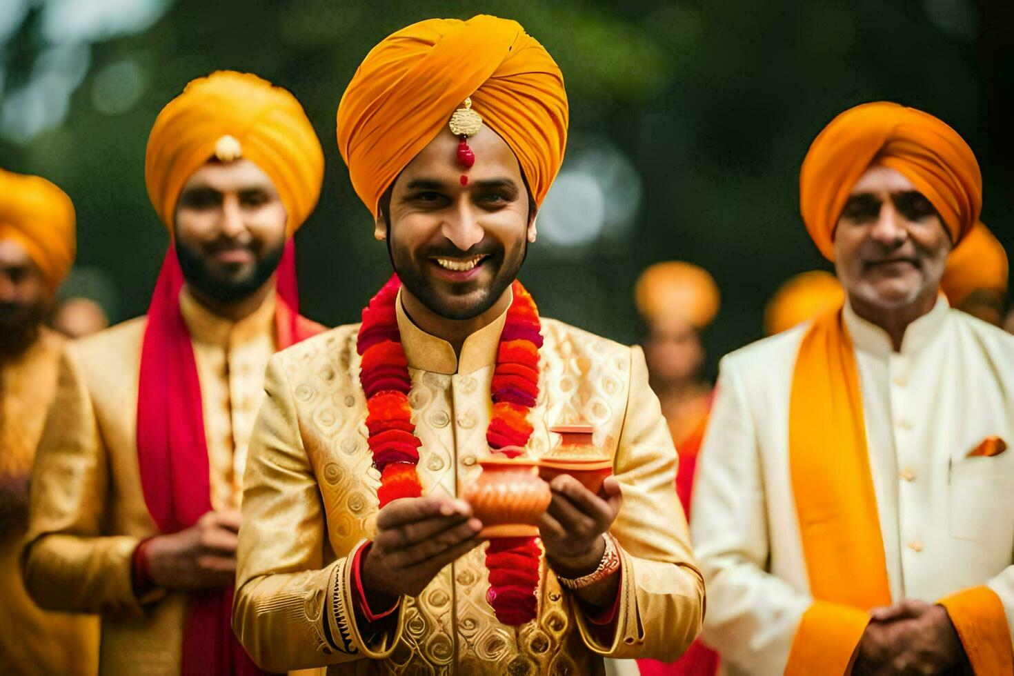 indian wedding ceremony in delhi. AI-Generated photo