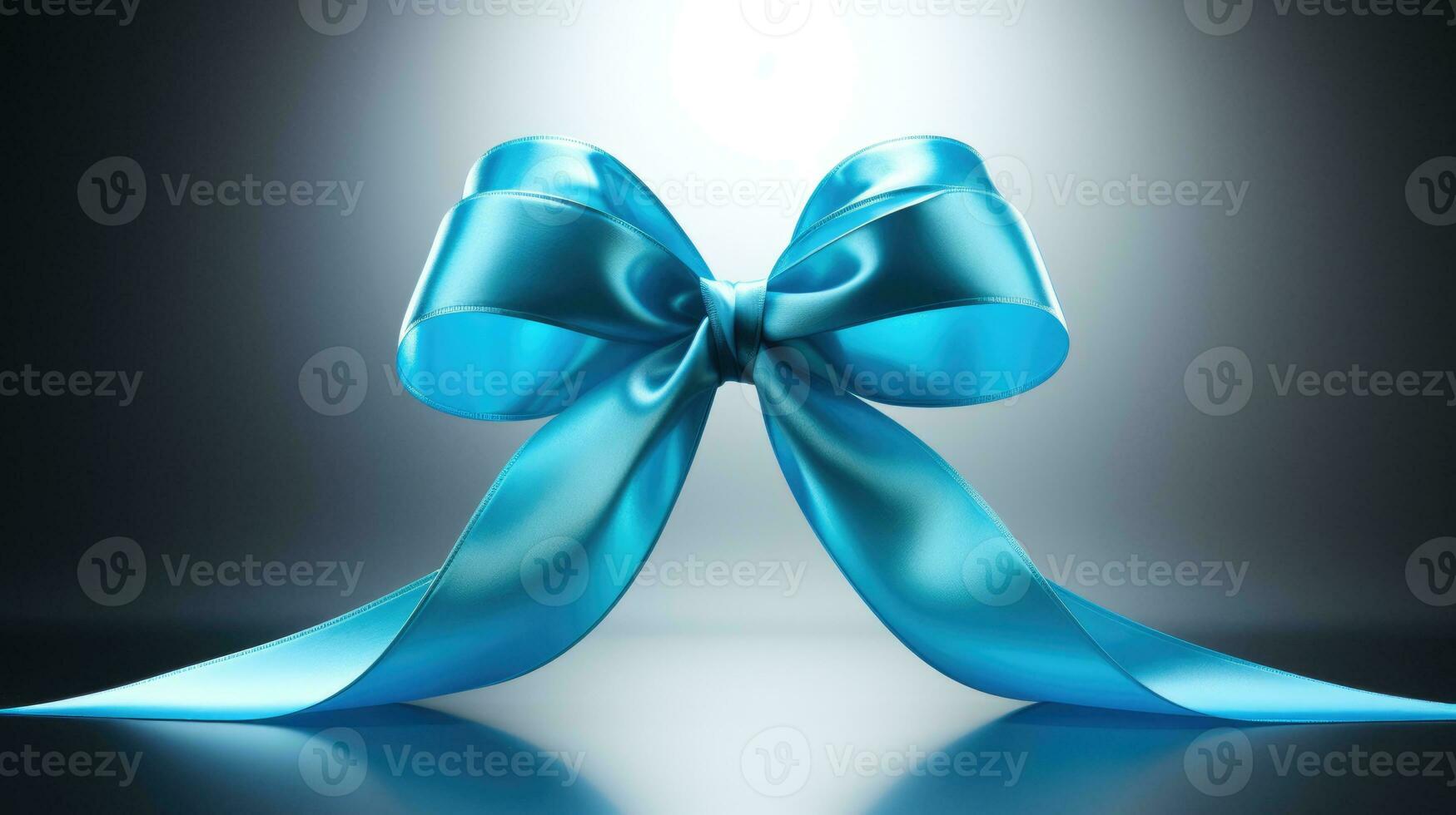 A Diabetes Awareness ribbon isolated on a gradient background photo