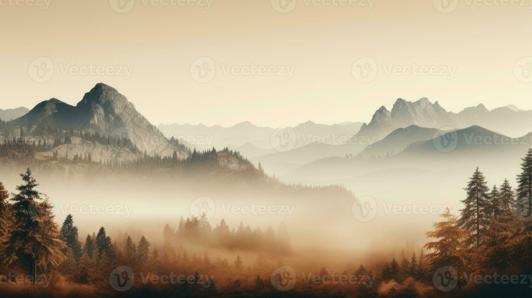 Majestic Native American sacred mountains background with empty space for text photo