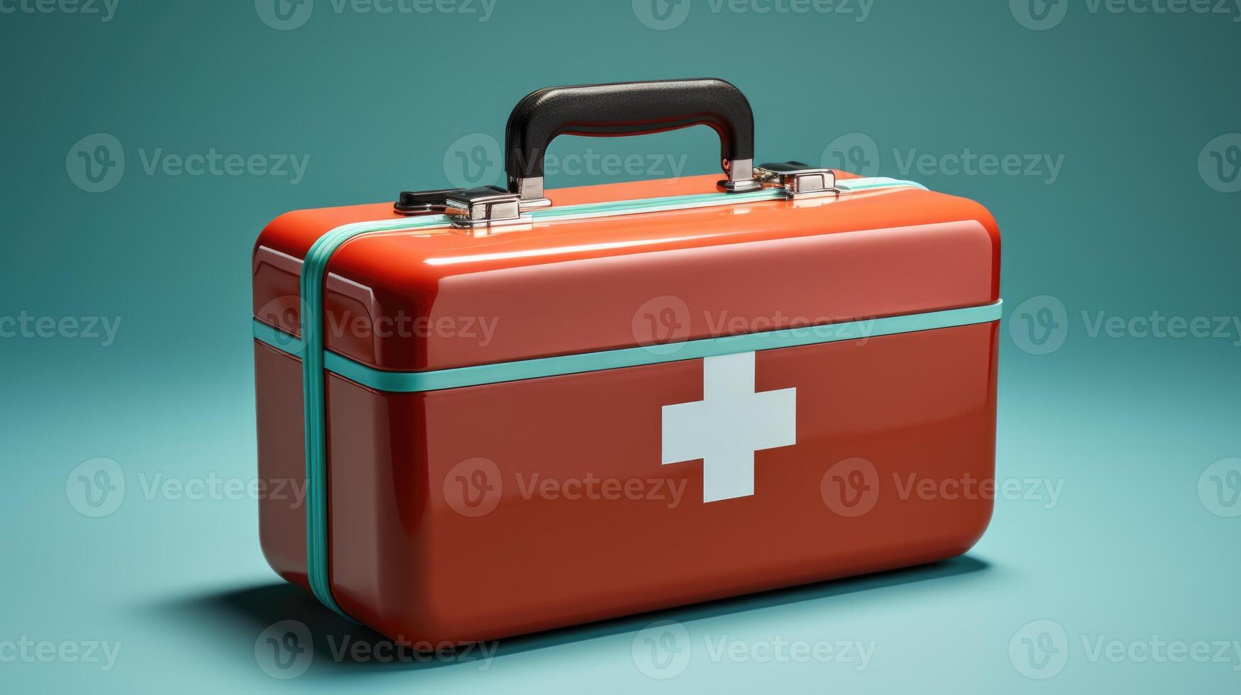 First aid kit for seizure emergencies isolated on a gradient background