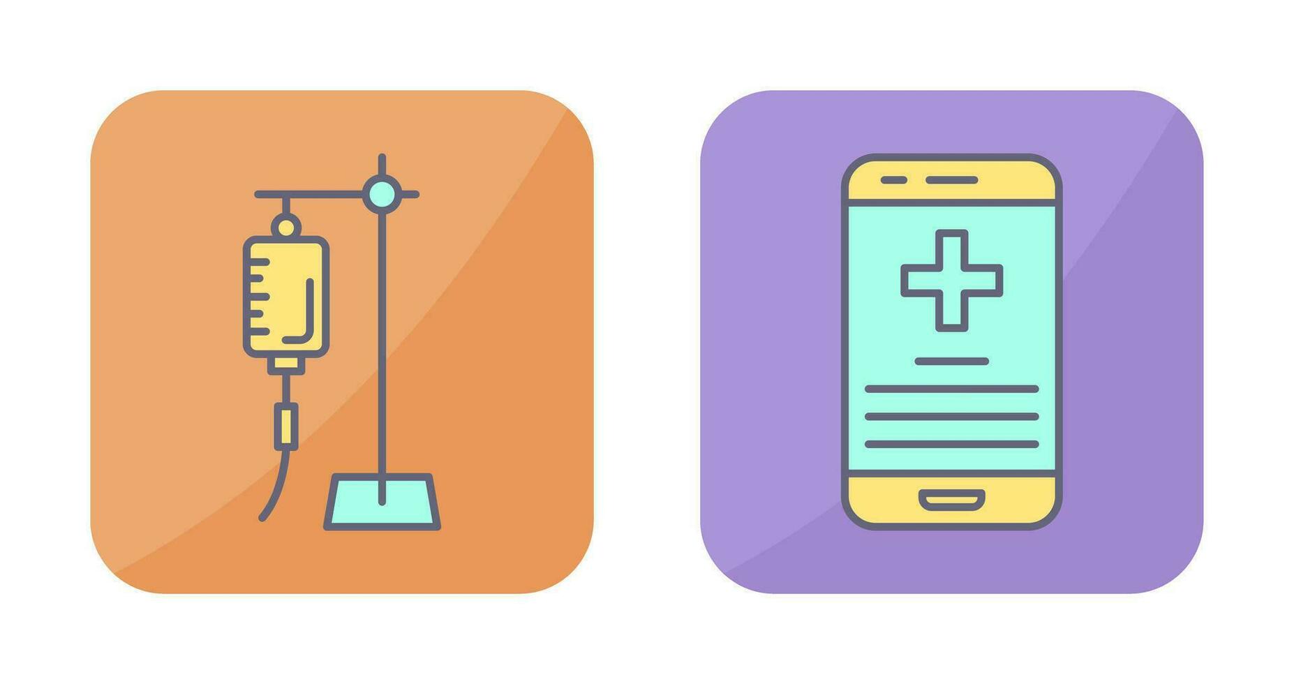 Saline and Smartphone Icon vector
