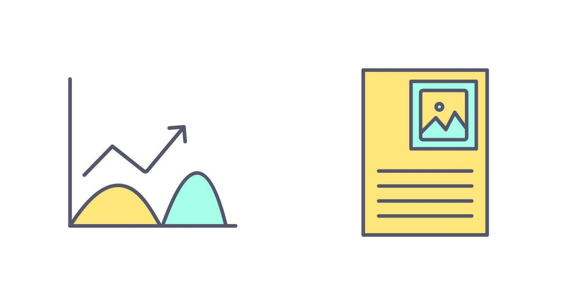 trend in graph and picture attachemnet  Icon vector