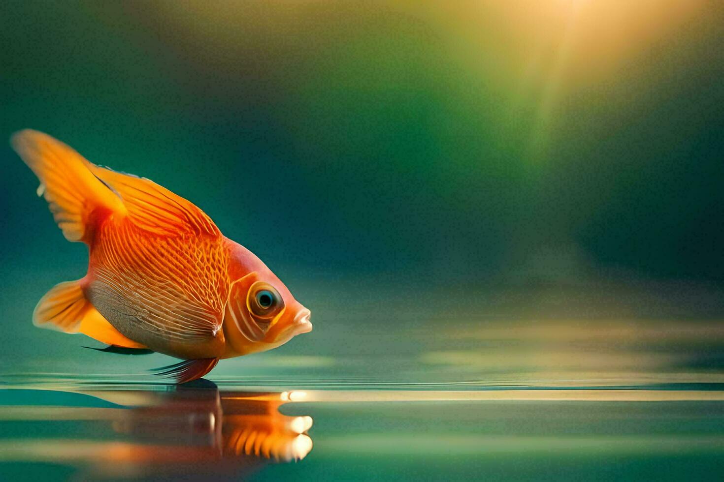 a fish is swimming in the water. AI-Generated photo