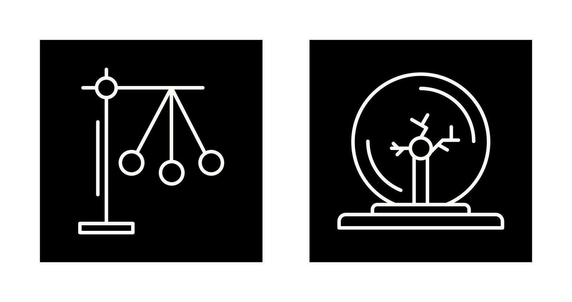 Pendulum and Plasma Ball Icon vector