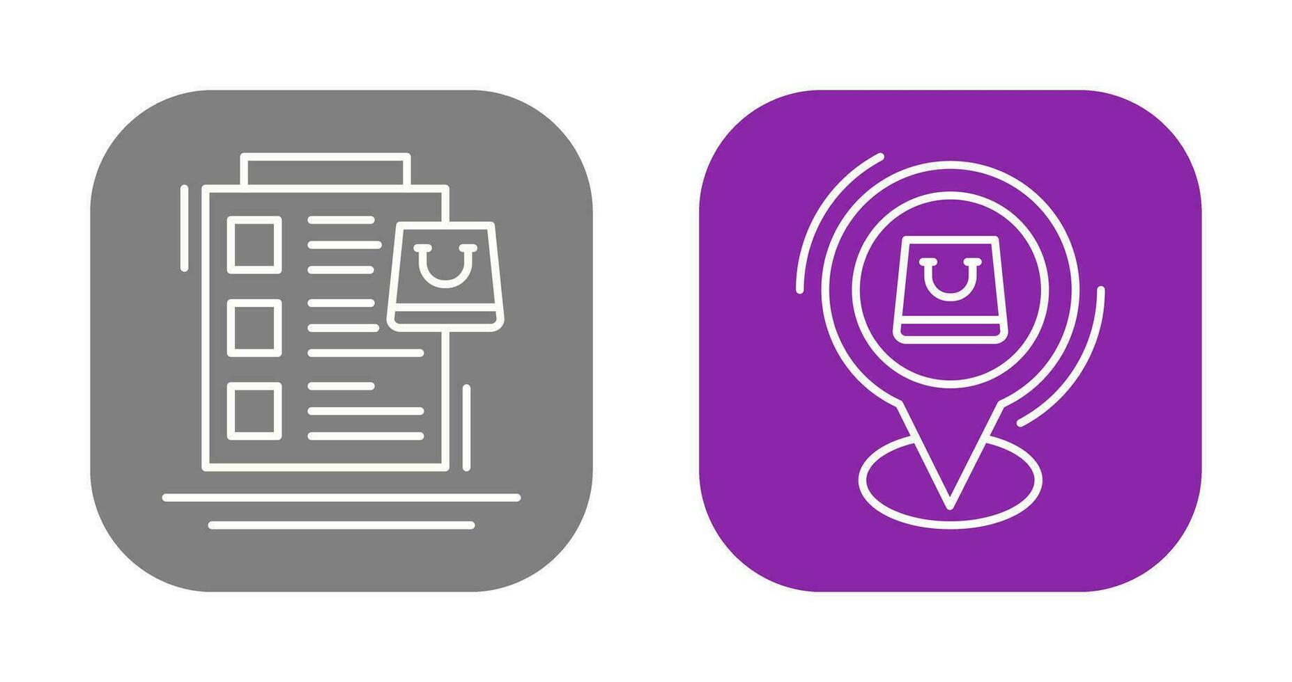 Wish List and Shop Location Icon vector