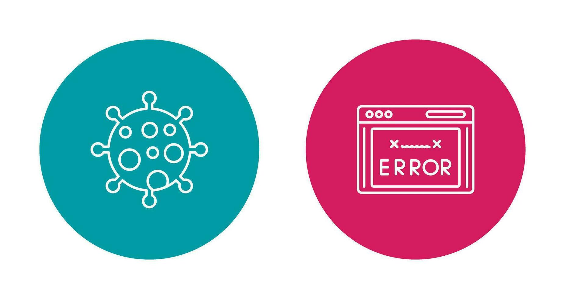 Virus and Error Code Icon vector