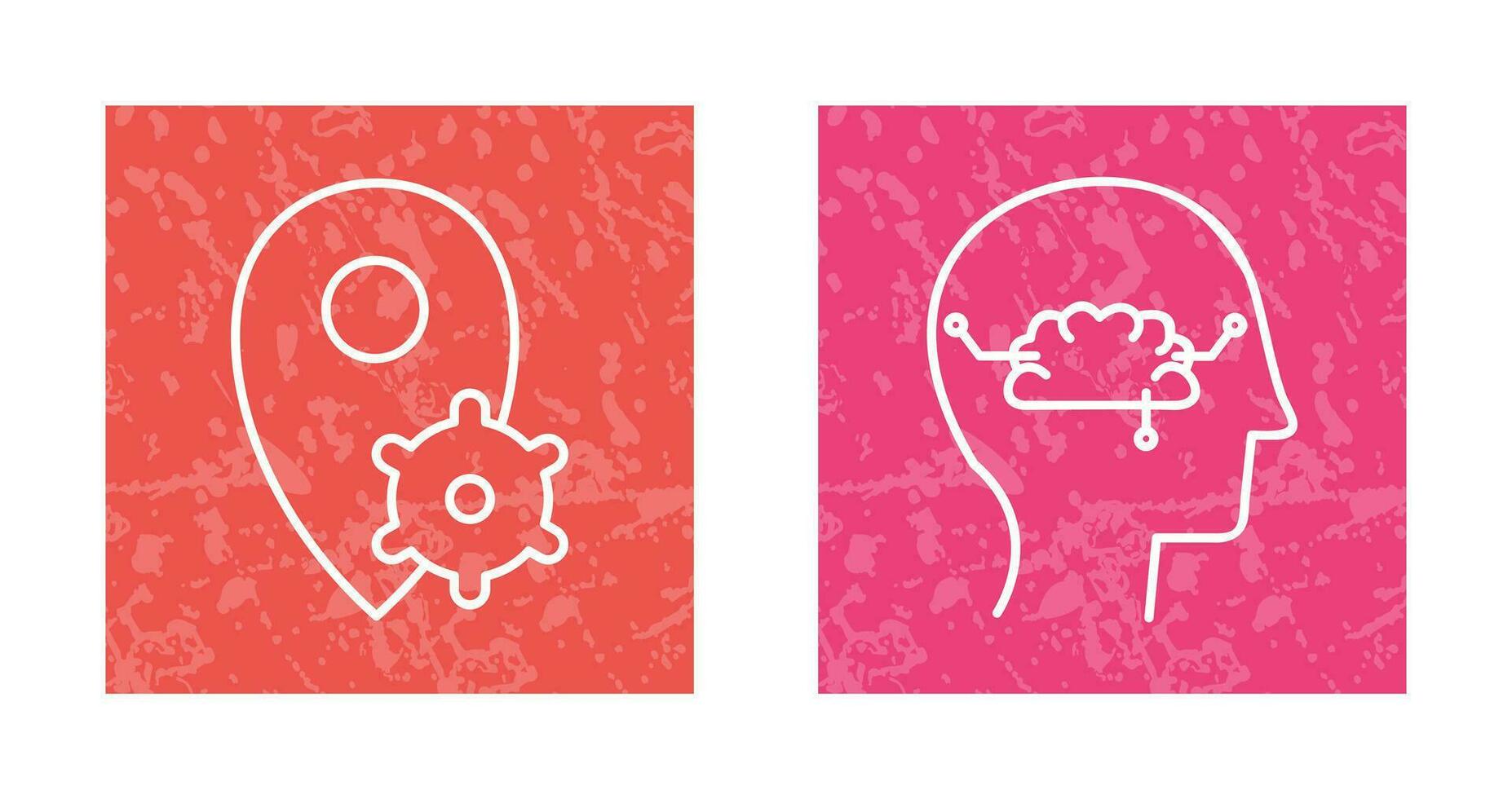 thinking and knowledge  Icon vector