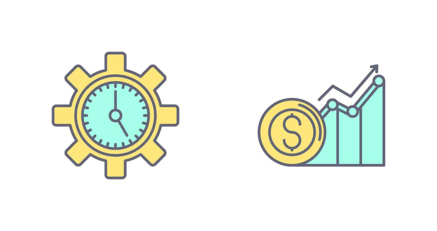 Time Management and Revenue Icon vector