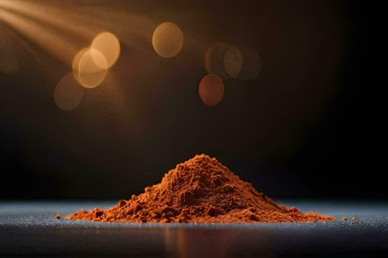 a pile of red powder on a table. AI-Generated photo
