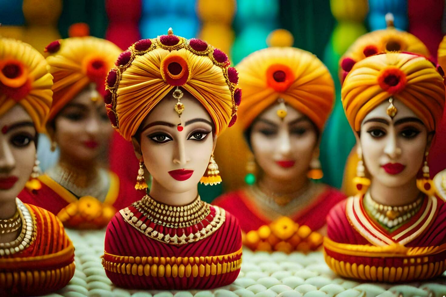 indio mujer en tradicional traje. generado por ai foto