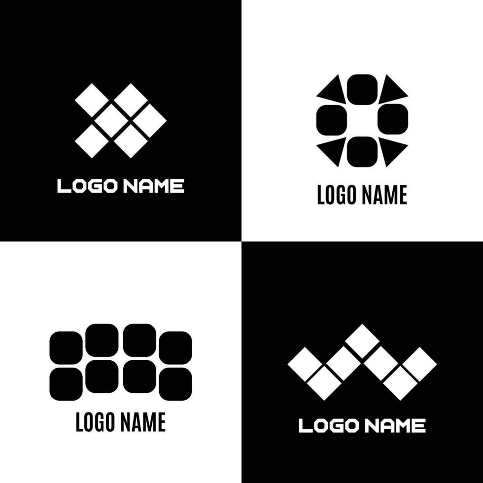 Professional Shapes logo design 2024 vector