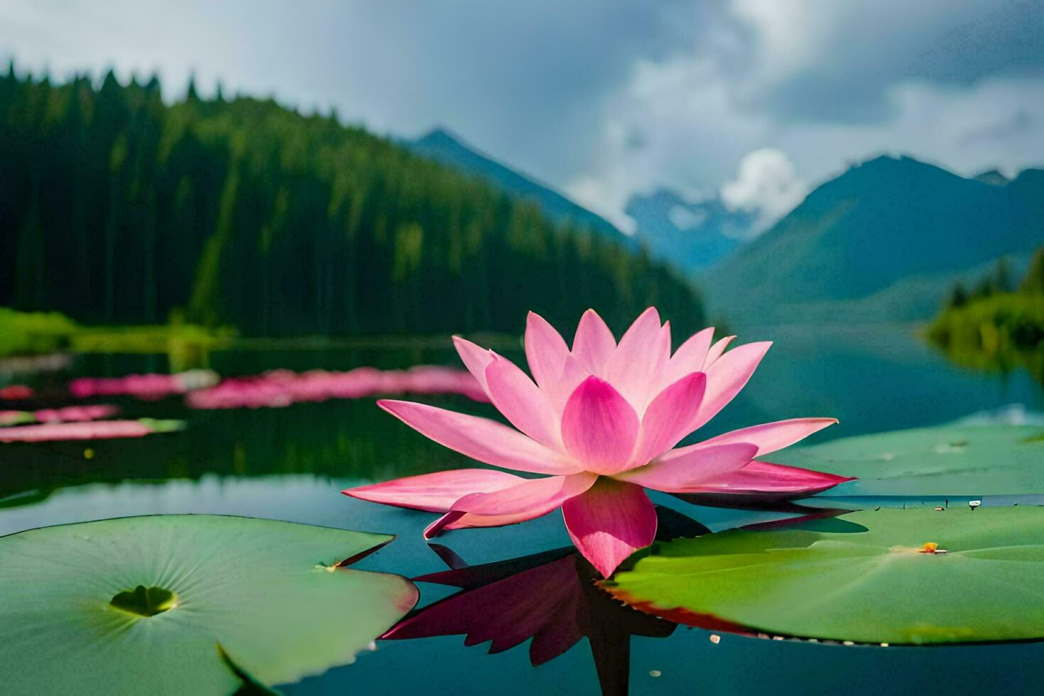 the lotus flower is a symbol of peace and harmony. AIGenerated