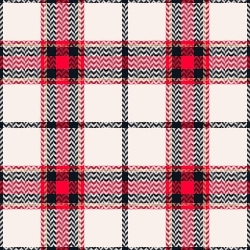 Plaid seamless pattern in red. Check fabric texture. Vector textile print.