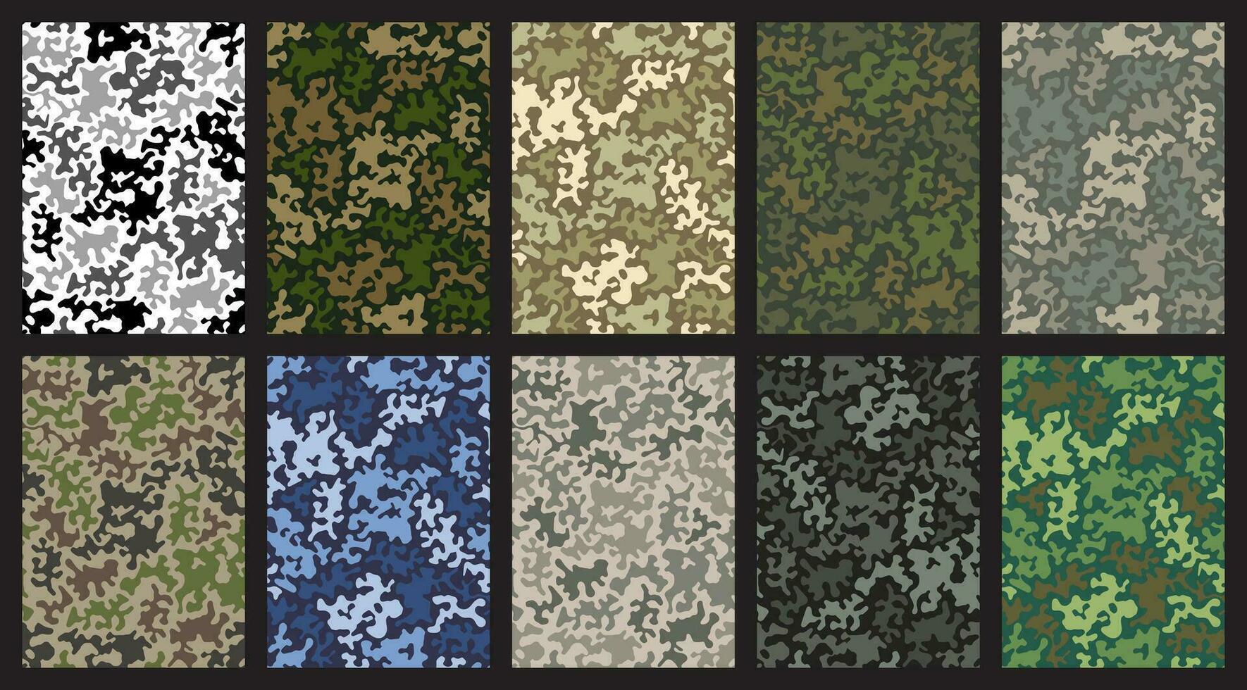 Military textile of camouflage for uniform. Como fabric textured material. vector