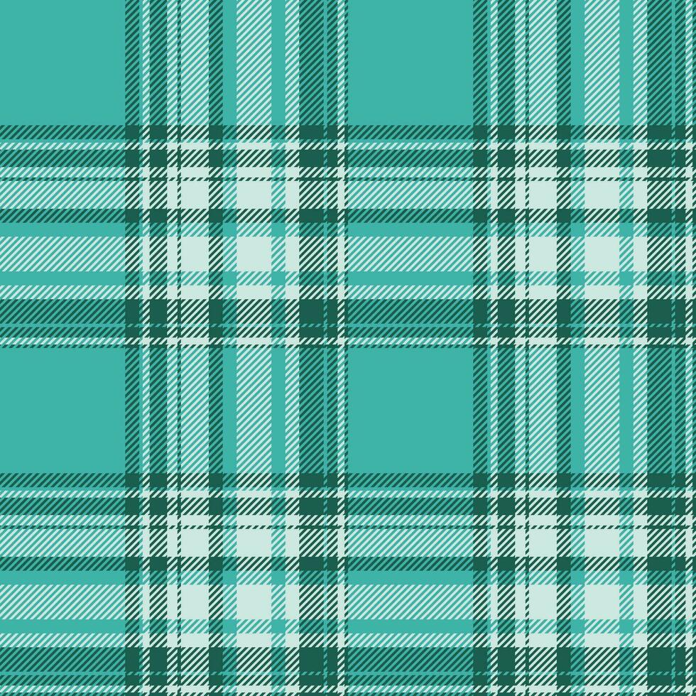 Plaid seamless pattern in green. Check fabric texture. Vector textile print.