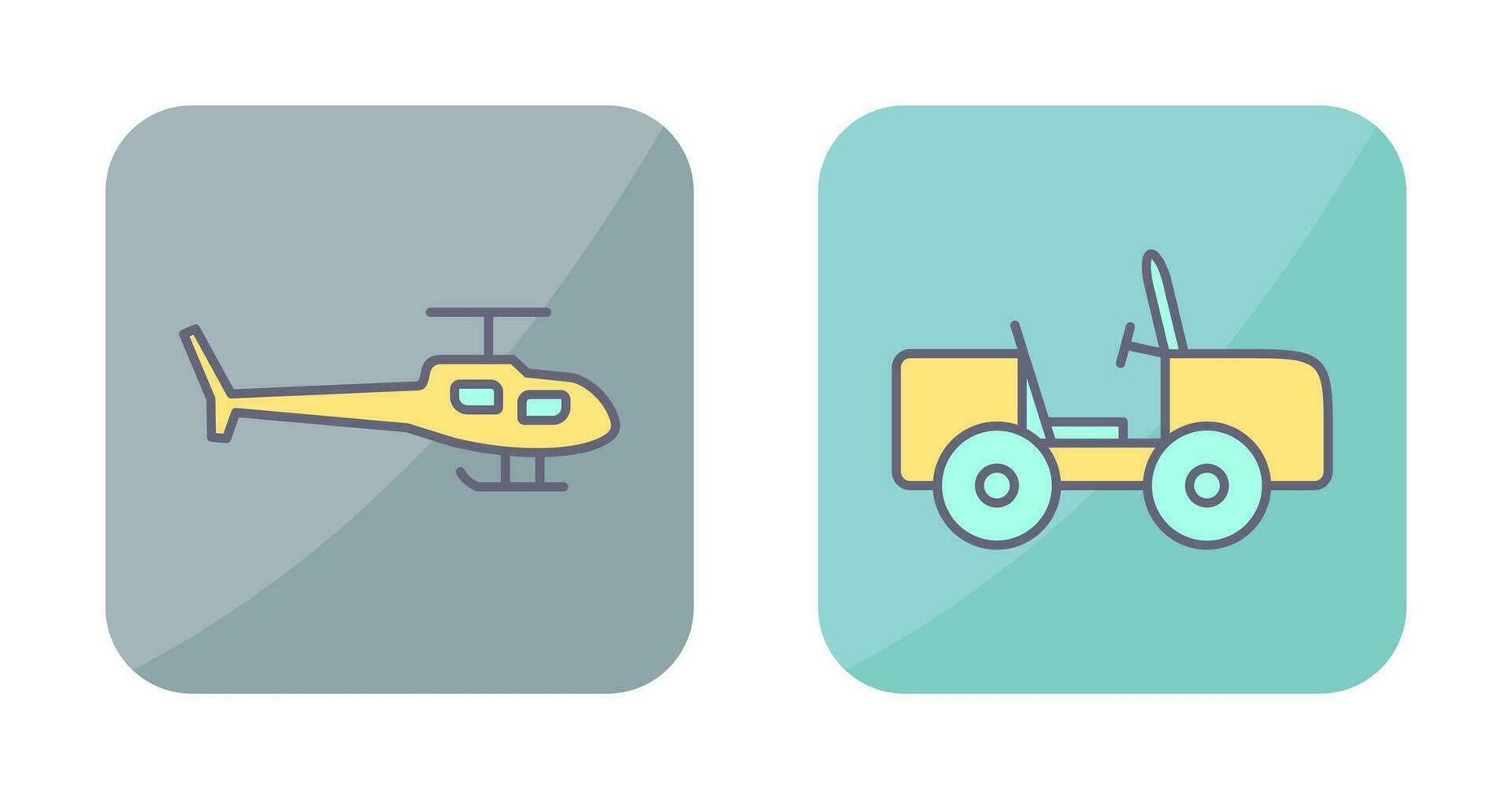 Helicopter and Safari Icon vector