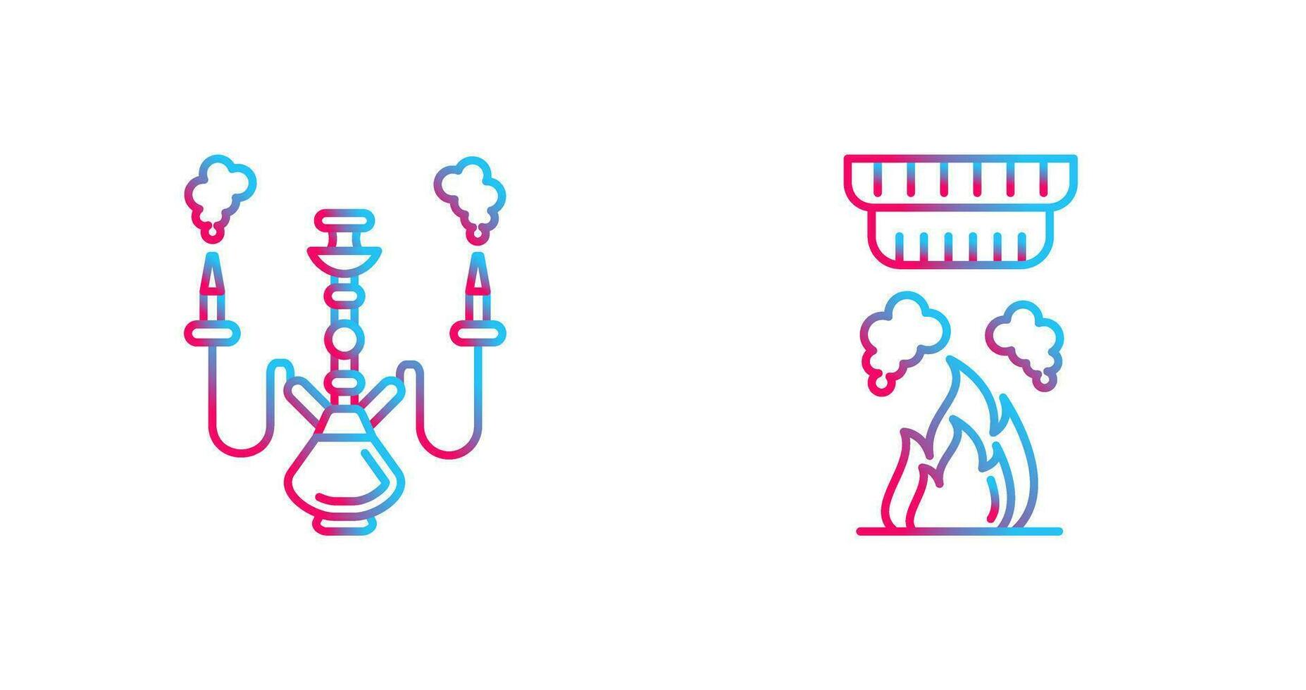 Shisha and Smoke Detector Icon vector