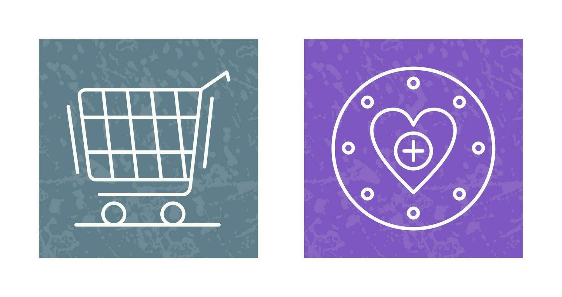 Shopping Cart and Wishlist Icon vector