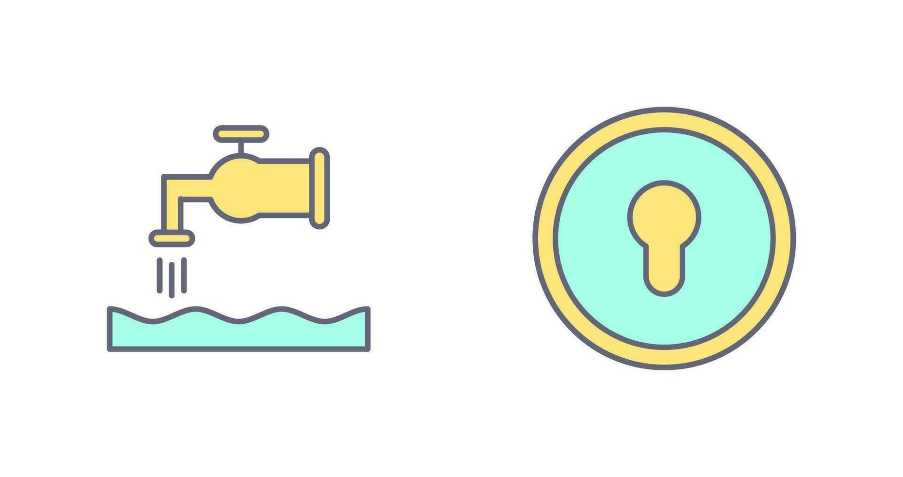 Water House and Key Hole Icon vector