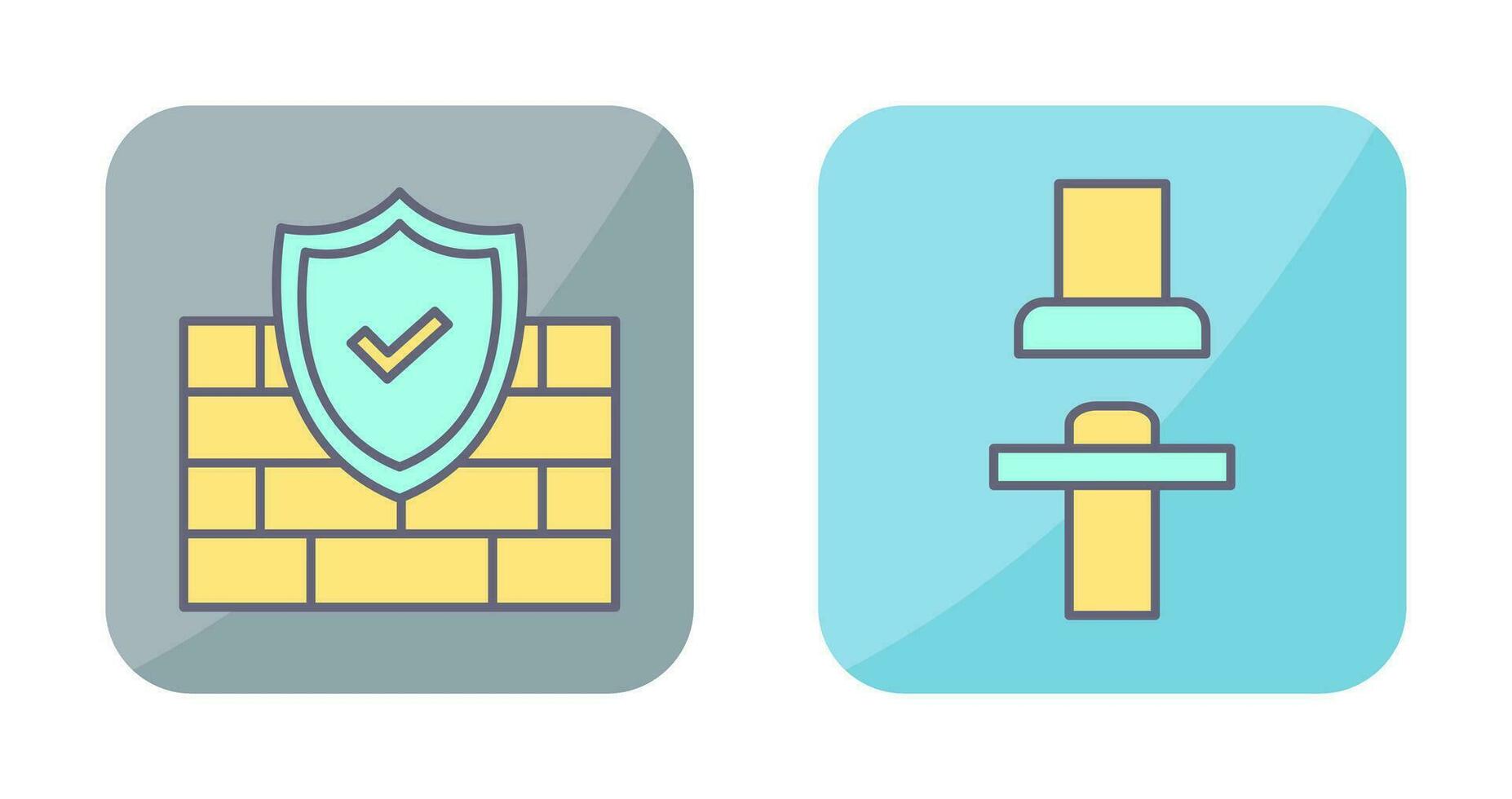 Firewall and Seat  Icon vector