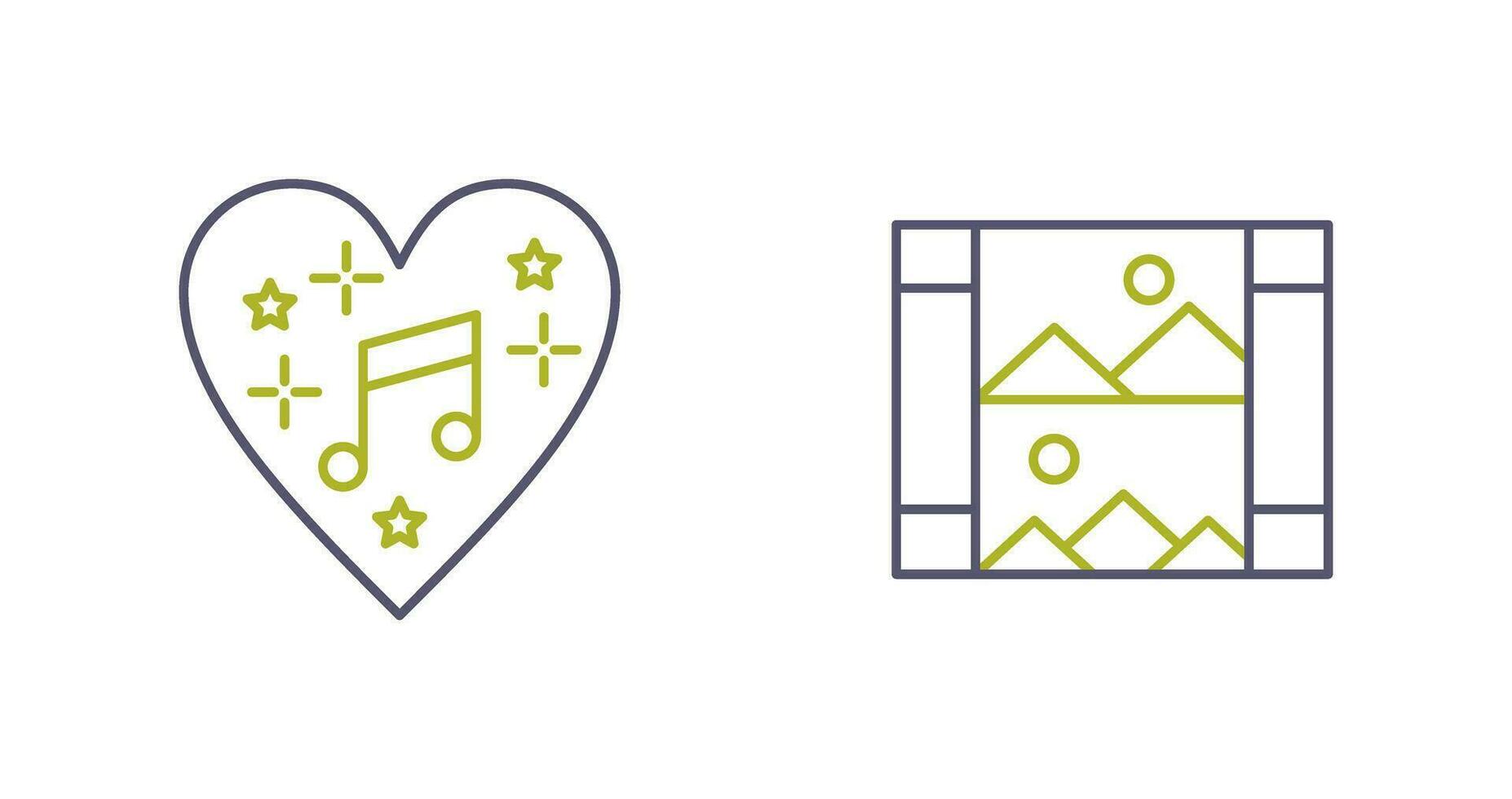 Music and Gallery Icon vector