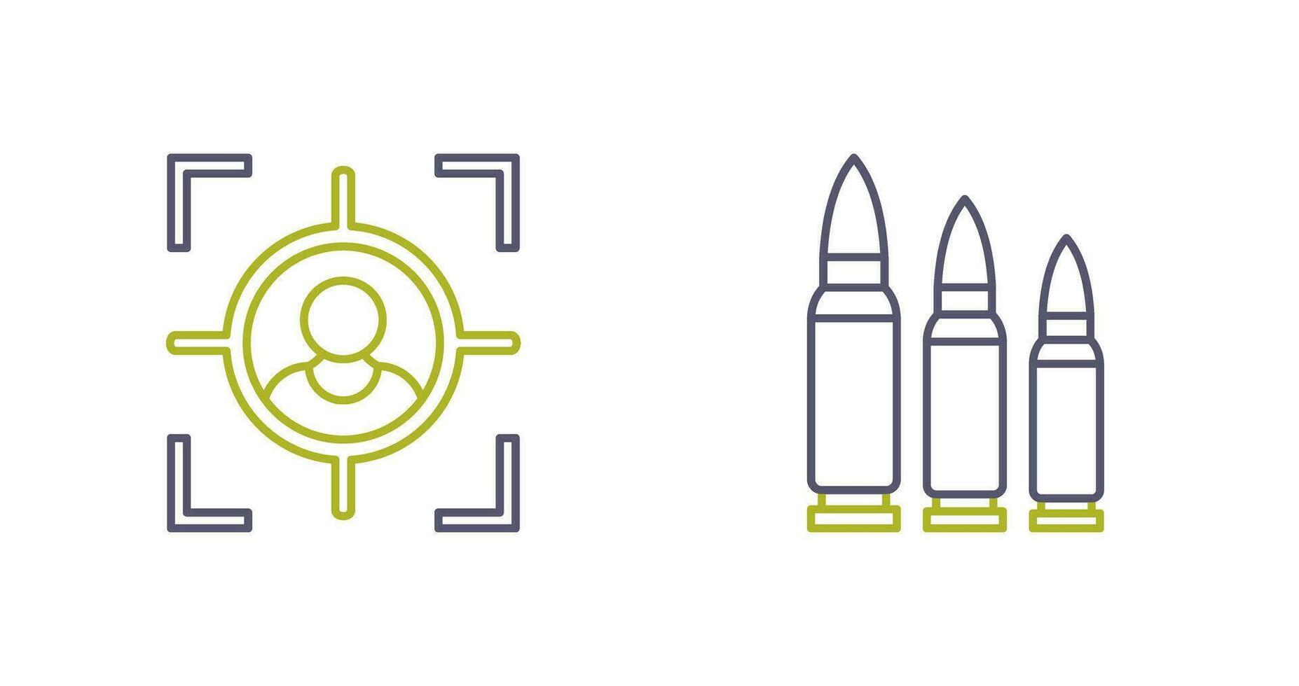 Target and Bullets Icon vector