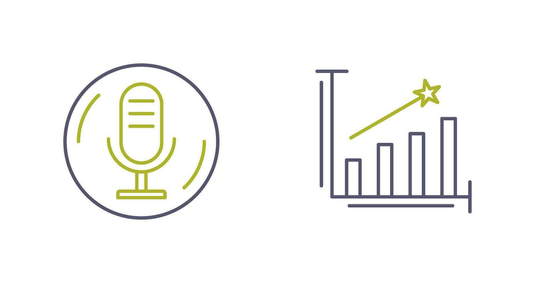 Microphone and Line Bars Icon vector