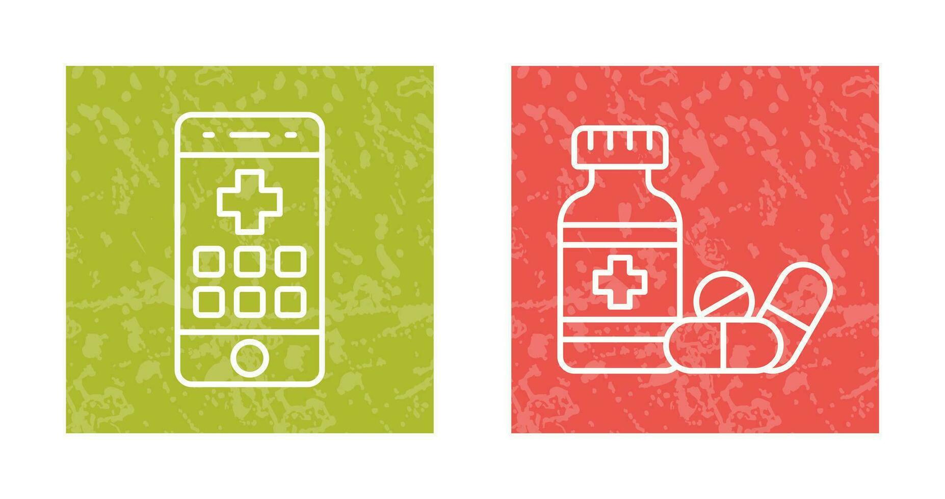 Emergency Call and Medicine Icon vector