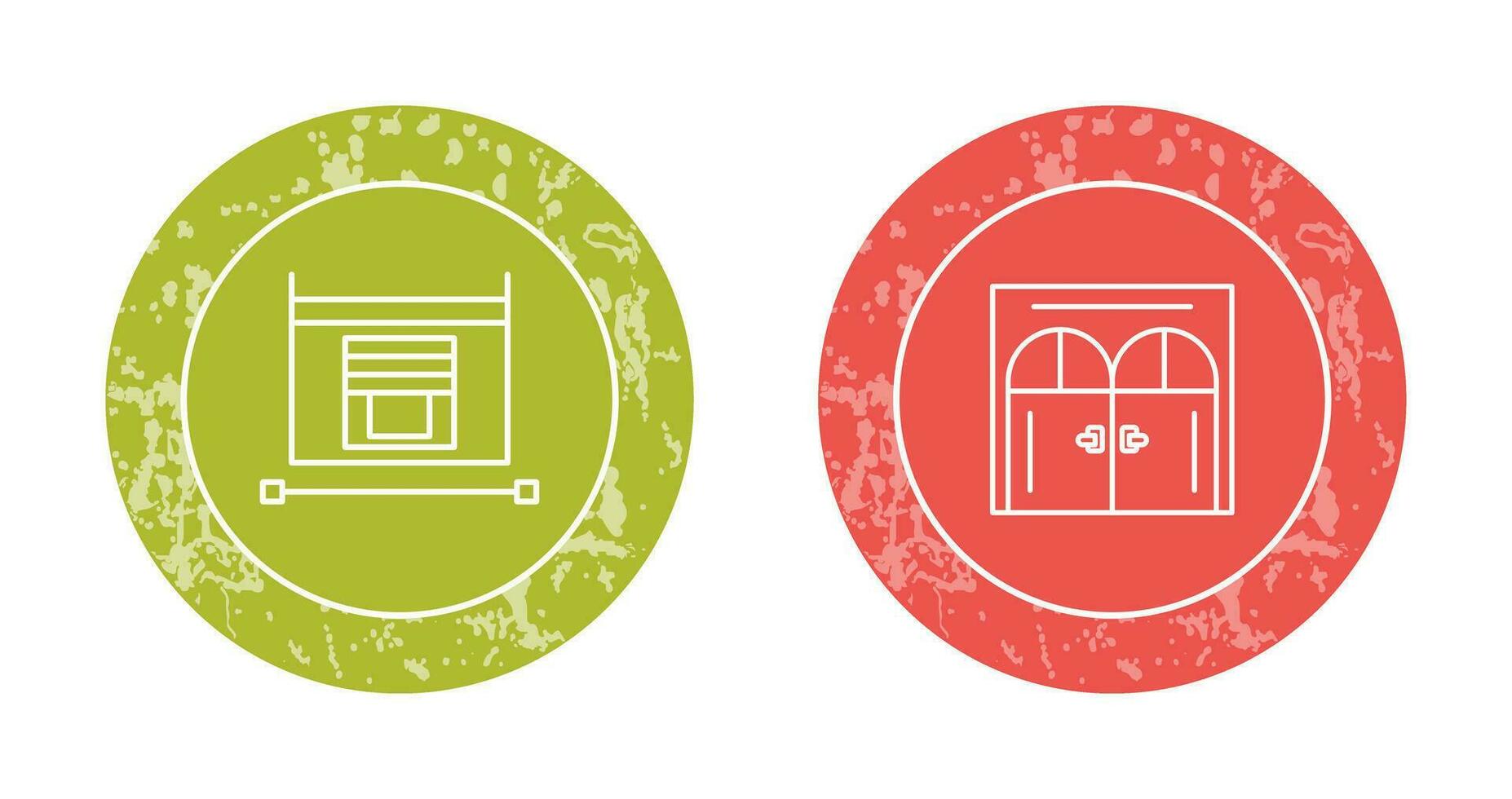 Blind and Door Icon vector