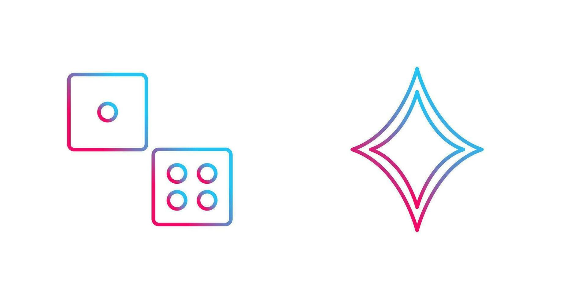 dice and diamond and  Icon vector