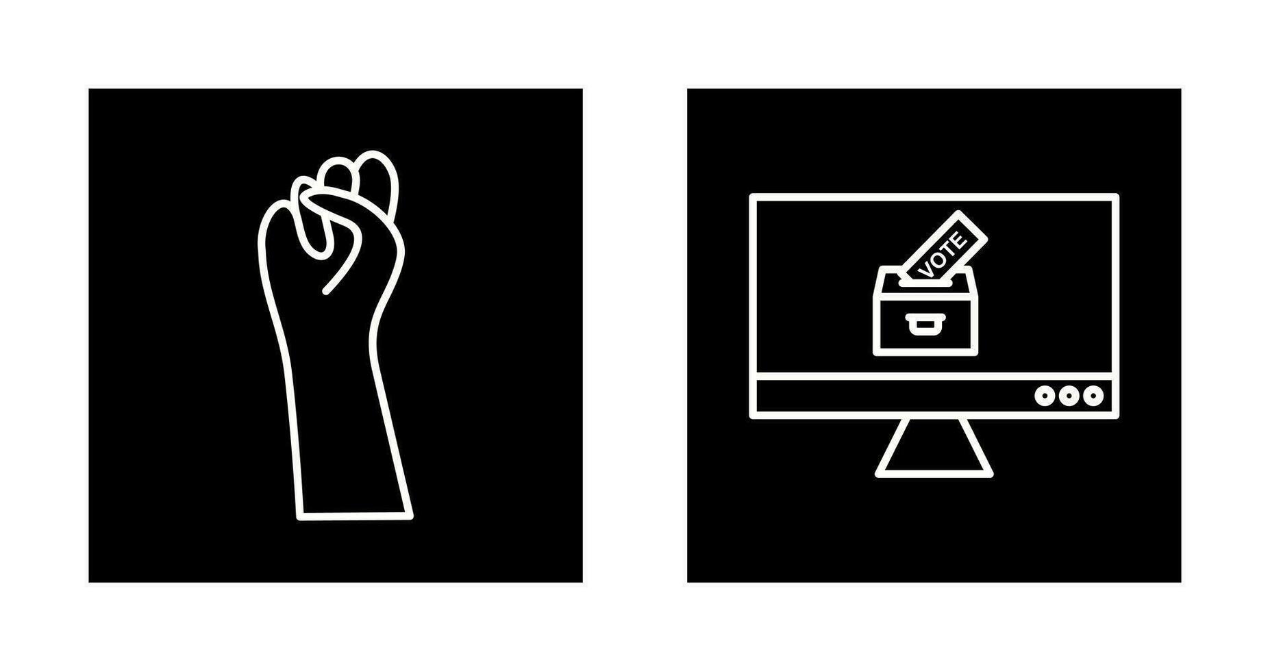 Power fight and Online Vote Icon vector