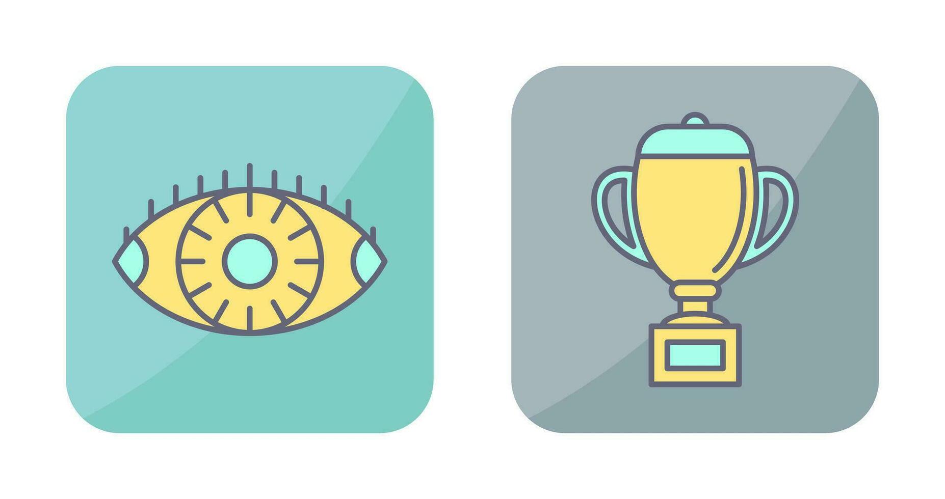 Vision and trophy Icon vector