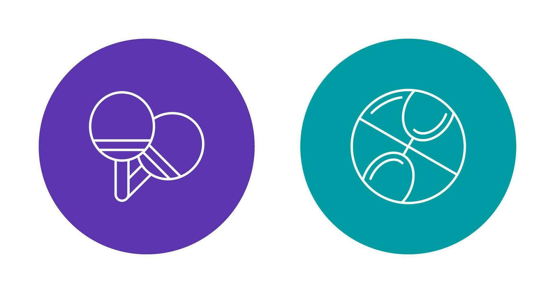 Ping Pong and Basketball Icon vector