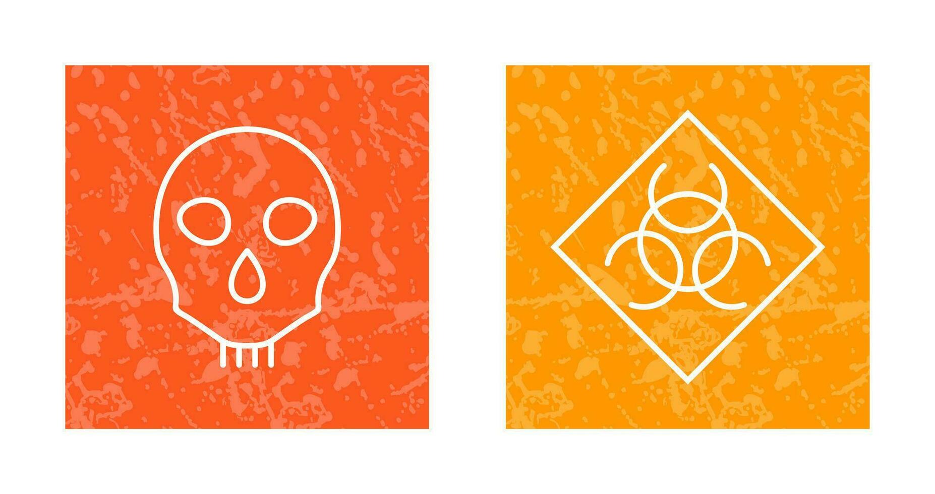 danger and biological hazard  Icon vector