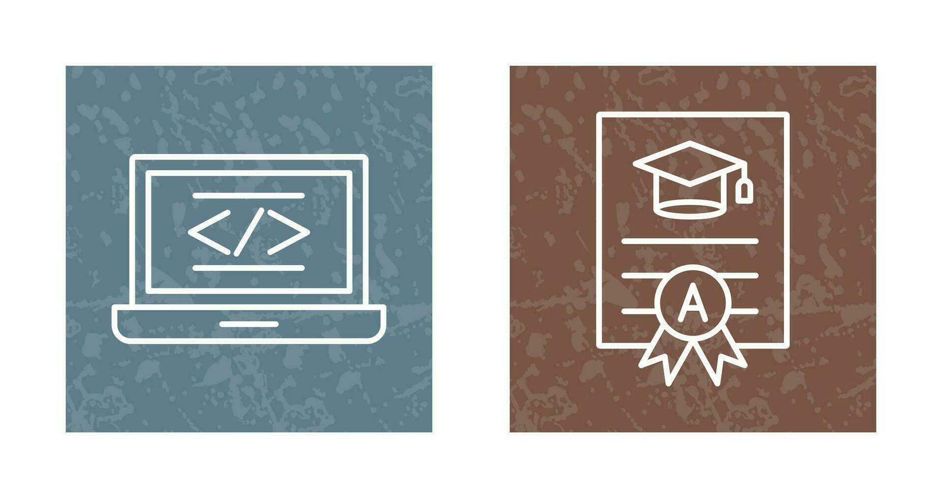 Coding and Report Card Icon vector