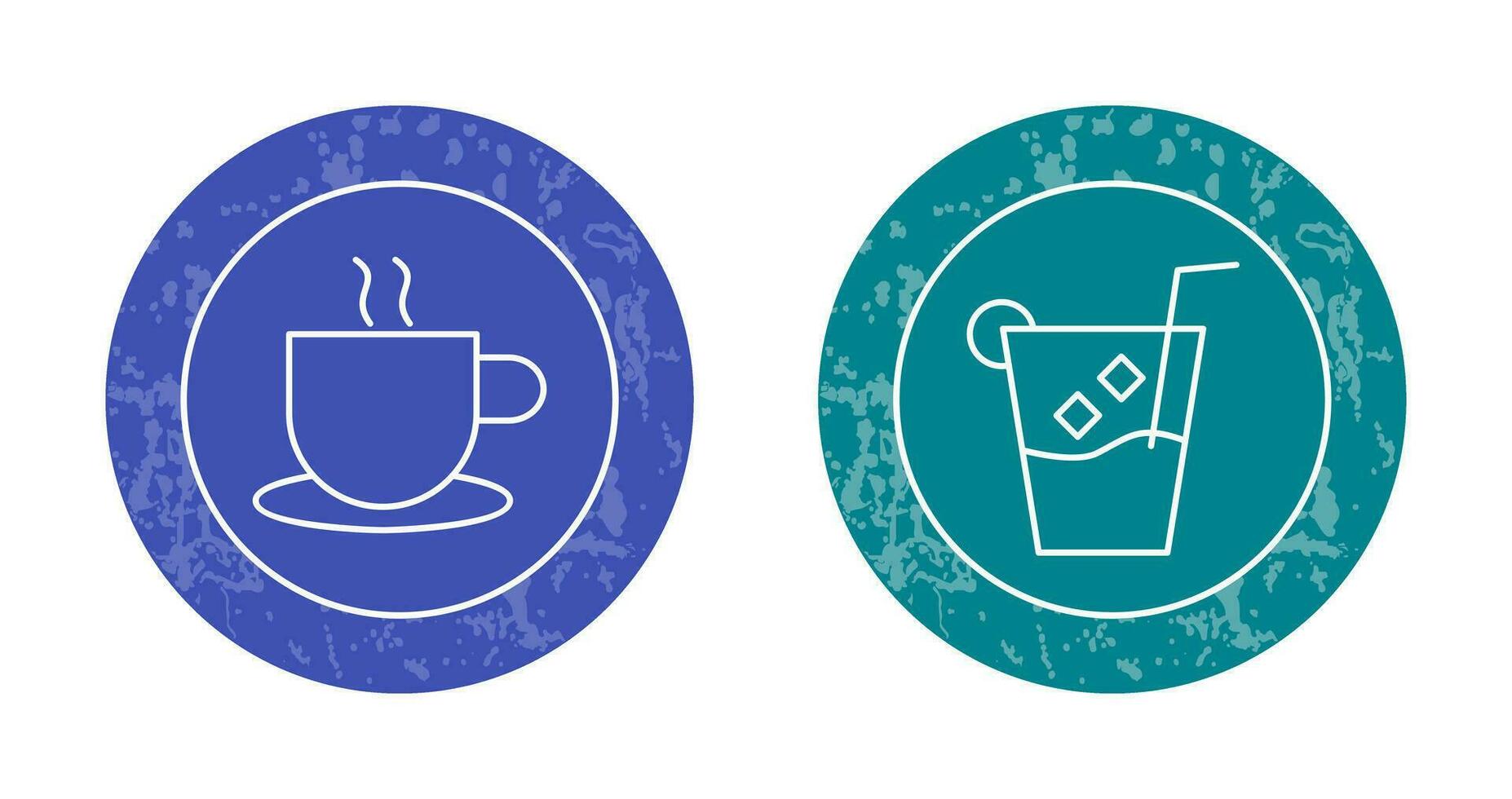 hot coffee and whiskey sour Icon vector