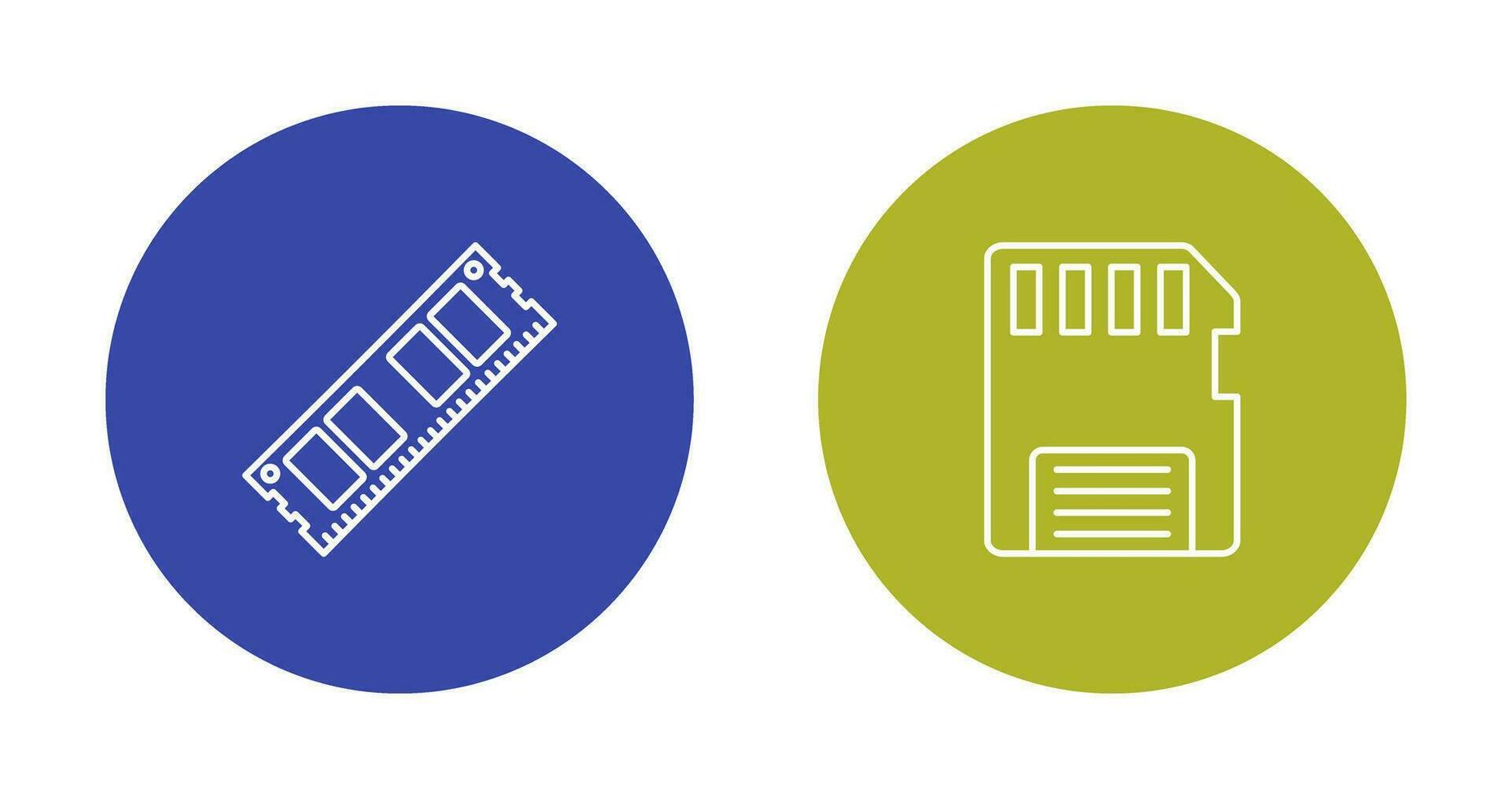 Ram and Memory Card Icon vector