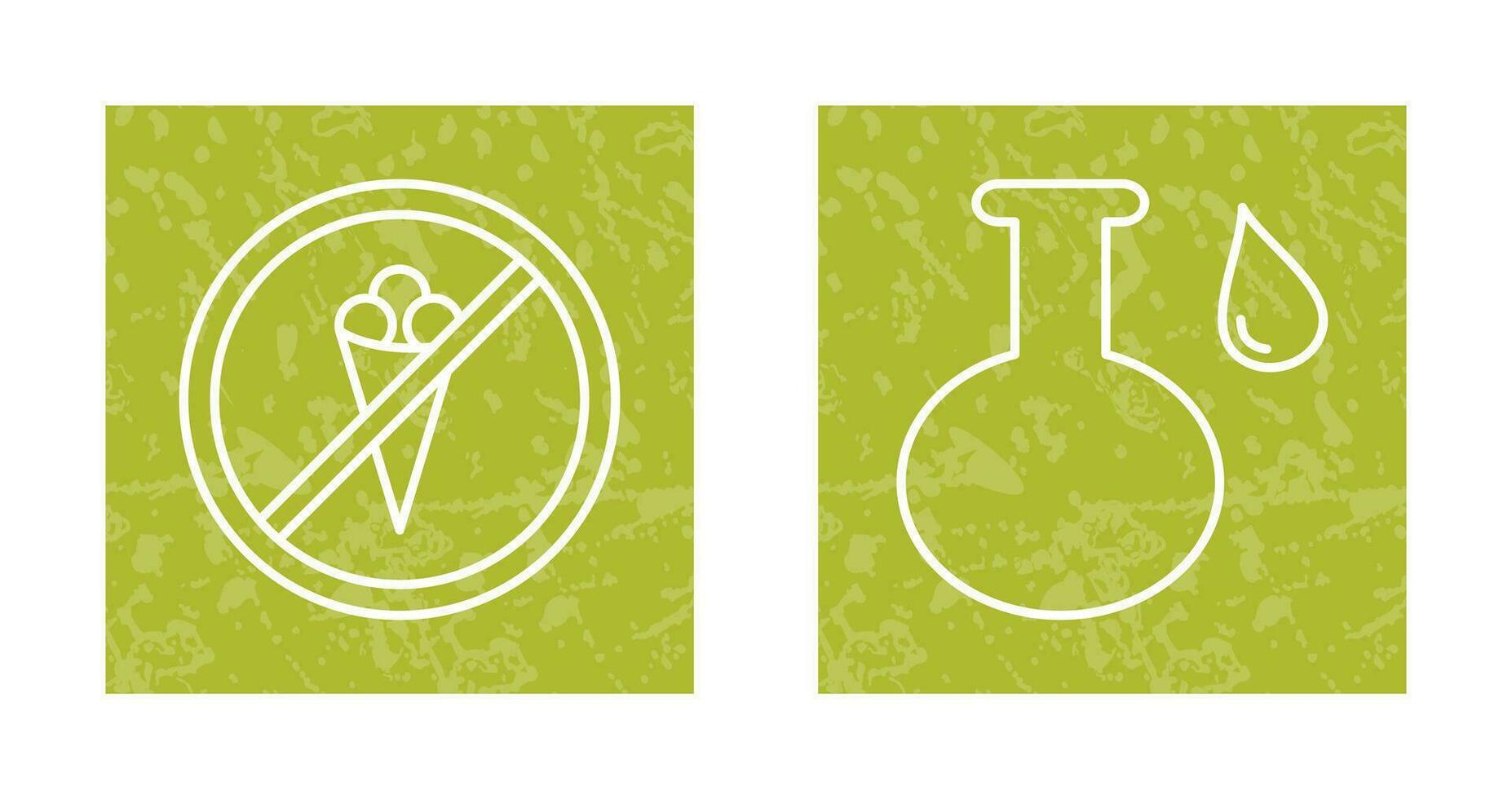 acidic liquid and no icecream Icon vector