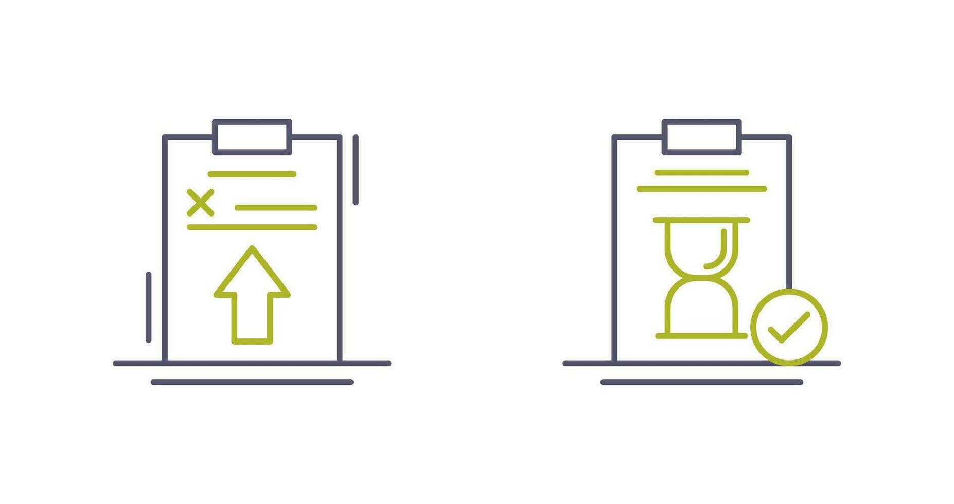 Upload and Hourglass Icon vector