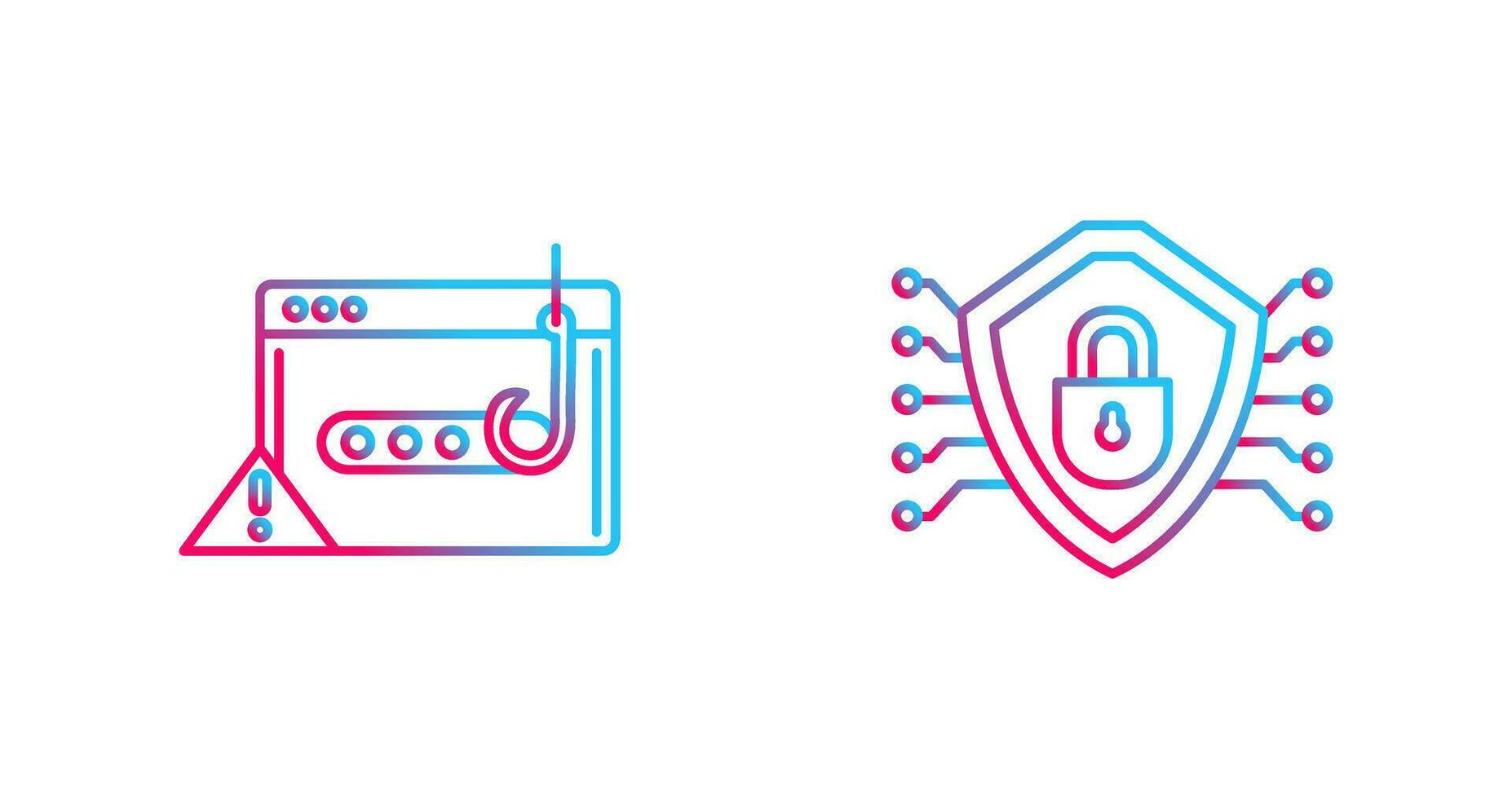 suplantación de identidad contraseña y seguridad icono vector